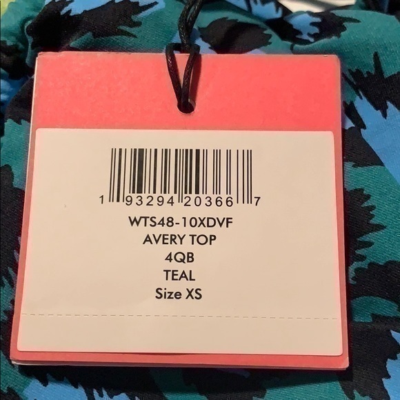DVF Onia teal leopard print bikini top NWT - Picture 10 of 10
